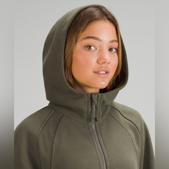 Lululemon Scuba Oversized Full-Zip Casual Hoodie Green Sz M/L - Picture 5 of 13